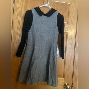 Kling Elegant Gray and Black Women’s Sweater Dress